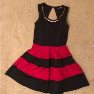 Formal beautiful Black and Red sleeveless dress.